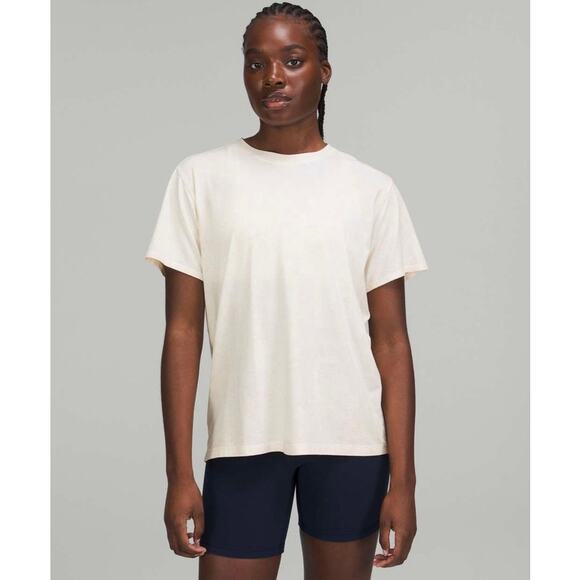 Lululemon All Yours Short Sleeve T-Shirt Cirrus Wash Lemon Strawberry Sz 8 - Picture 1 of 9